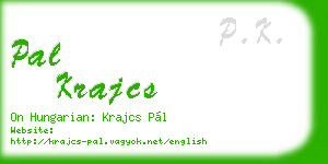 pal krajcs business card